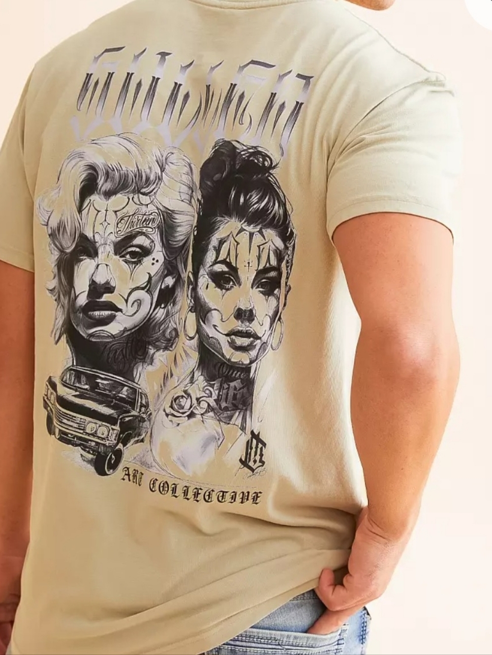 Not For Sale Sullen Tattoo "Doubles" Grapic T-shirt Large